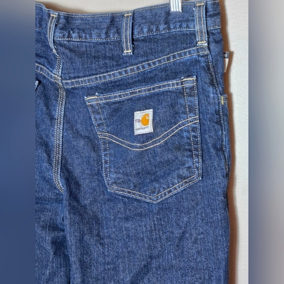 Men's Carhartt FR Flame Resistant Relaxed Straight Jeans, Size 32x32 - Picture 4 of 5